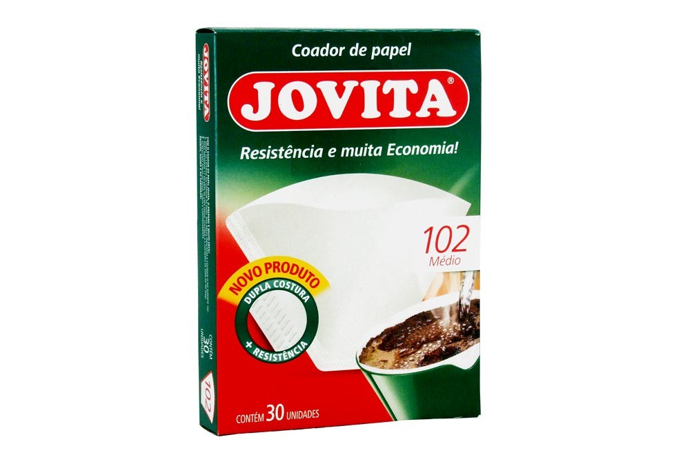 FILTRO DE PAPEL N° 102 CX C/30 - JOVITA